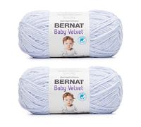 Bernat Baby Velvet Sky Blue Yarn - 2 Pack of 300g/10.5oz - Polyester - 4 Medium (Worsted) - 492 Yards - Knitting/Crochet