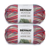 Bernat Bindertek Maker Home Dec Nautical Varg Yarn - 2 Pack of 250g/8.8oz - Cotton - 5 Bulky - 317 Yards - Knitting/Crochet, Pink