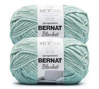 Bernat Blanket BB Bright SAGE Yarn - 2 Pack of 300g/10.5 oz - 100% Polyester - #6 Super Bulky - 220 Yards - Knitting/Crochet