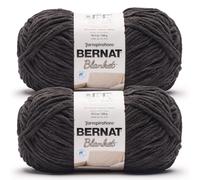 Bernat Blanket BB Dark Chocolate Yarn - 2 Pack of 300g/10.5oz - 100% Polyester - #6 Super Bulky - 220 Yards - Knitting/Crochet
