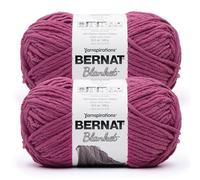 Bernat Blanket BB DEEP Fucshia Yarn - 2 Pack of 300g/10.5 oz - 100% Polyester - #6 Super Bulky - 220 Yards - Knitting/Crochet