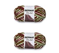 Bernat Blanket BB Multi Color Yarn, Stripes, Plum Fields
