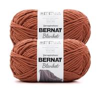 Bernat Blanket BB Orange Leaf Yarn - 2 Pack of 300g/10.5 oz - 100% Polyester - #6 Super Bulky - 220 Yards - Knitting/Crochet