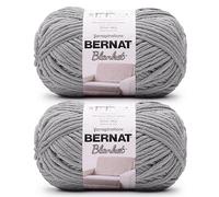 Bernat Blanket BB Vapor Gray Yarn - 2 Pack of 10.5oz/300g - Polyester - #6 Super Bulky - 220 Yards - Knitting, Crocheting, Crafts & Amigurumi