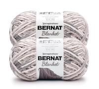 Bernat Blanket BB Weathered Wood Yarn - 2 Pack of 300g/10.5 oz - 100% Polyester - #6 Super Bulky - 220 Yards - Knitting/Crochet