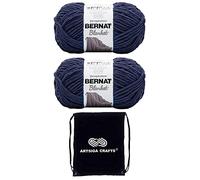 Bernat Blanket Big Ball Twilight 161110-10905 (2-Skeins - Same Dye Lot) Weight S Bulky #6 Polyester Yarn for Crocheting and Knitting with Project Bag