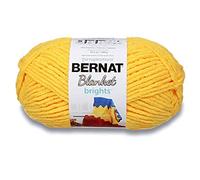 BERNAT Blanket Brights Big Ball Yarn-School Bus Yellow, Fibre: 100% Polyester, 300G