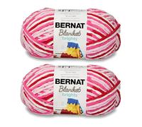 Bernat Blanket Brights Raspberry Ribbon Varg Yarn - 2 Pack of 300g/10.5oz - Polyester - 6 Super Bulky - 220 Yards - Knitting/Crochet