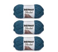 Bernat Blanket Dark Teal Yarn - 3 Pack of 150g/5.3oz - Polyester - 6 Super Bulky - 108 Yards - Knitting/Crochet