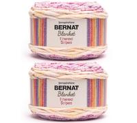 Bernat Blanket Ethereal Stripes Bouquet Yarn - 2 Pack of 300g/10.5oz - 100% Polyester - #6 Super Bulky - 220 Yards - Knitting/Crochet
