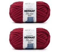 Bernat Blanket Extra Crimson Yarn - 2 Pack of 300g/10.5oz - Polyester - 7 Jumbo - 97 Yards - Knitting/Crochet