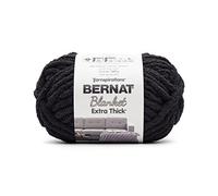 Bernat Blanket Extra Thick Coal Yarn - 1 Pack of 600g/21oz - Polyester - 7 Jumbo - Knitting, Crocheting, Crafts & Amigurumi, Chunky Chenille Yarn