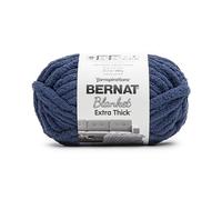 Bernat Blanket Extra Thick Navy Yarn - 1 Pack of 21.12oz/598.74g - 100% Polyester - #7 Jumbo - 72 Yards for Knitting, Crocheting, Crafts & Amigurumi, Chunky Chenille Yarn