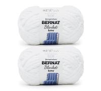 Bernat Blanket Extra White Yarn - 2 Pack of 300g/10.5oz - Polyester - 7 Jumbo - Knitting/Crochet