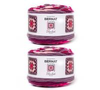 Bernat Blanket Granny Square Fruit Juice Yarn - 2 Pack of 240g / 8.5oz - 100% Polyester - #6 Super Bulky - 178Yards - Knitting/Crochet