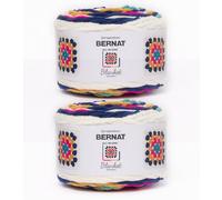 Bernat Blanket Granny Square Retro Pop Yarn - 2 Pack of 240g / 8.5oz - 100% Polyester - #6 Super Bulky - 178Yards - Knitting/Crochet
