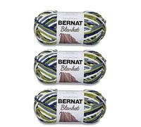 Bernat Blanket Oceanside Yarn - 3 Pack of 150g/5.3oz - Polyester - 6 Super Bulky - 108 Yards - Knitting, Crocheting, Crafts & Amigurumi, Chunky Chenille Yarn