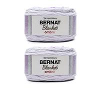 Bernat Blanket Ombre Cool Purple Ombre Yarn - 2 Pack of 300g/10.5oz - Polyester - 6 Super Bulky - 220 Yards - Knitting, Crocheting & Crafts, Chunky Chenille Yarn