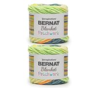 Bernat Blanket Patchwork Citrus Stack Yarn - 2 Pack of 300g / 10.5oz - 100% Polyester - #6 Super Bulky - 220Yards - Knitting/Crochet