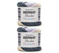 Bernat Blanket Patchwork Fresh Laundry Yarn - 2 Pack of 300g/10.5 oz - 100% Polyester - #6 Super Bulky - 220 Yards - Knitting/Crochet