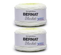 Bernat Blanket Perfect Phasing - 2 Pack of 220 Yards/10.5 oz Citron 100% Polyester Yarn