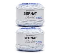 Bernat Blanket Perfect Phasing Dark Blue Cake Yarn - 2 Pack of 10.56oz/299.37g - 100% Polyester - #6 Super Bulky - 220 Yards for Knitting, Crocheting, Crafts & Amigurumi, Chunky Chenille Yarn