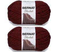 Bernat Blanket Purple Plum Yarn - 2 Pack of 300g/10.5oz - Polyester - 6 Super Bulky - 220 Yards - Knitting/Crochet
