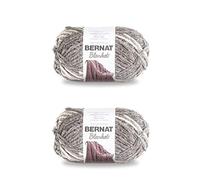 Bernat Blanket Silver Steel Yarn - 2 Pack of 300g/10.5oz - Polyester - 6 Super Bulky - 220 Yards - Knitting/Crochet