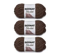 Bernat Blanket Taupe Yarn - 3 Pack of 150g/5.3oz - Polyester - 6 Super Bulky - 108 Yards - Knitting, Crocheting, Crafts & Amigurumi, Chunky Chenille Yarn