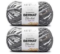 Bernat Blanket Tie Dye-Ish Moonlight Yarn - 2 Pack of 10.5oz/300g - Polyester - #6 Super Bulky - 220 Yards - Knitting, Crocheting, Crafts & Amigurumi, Chunky Chenille Yarn