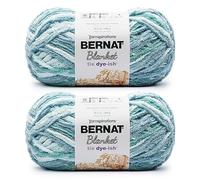 Bernat Blanket Tie Dye-Ish Tropical Sea Yarn - 2 Pack of 10.5oz/300g - Polyester - #6 Super Bulky - 220 Yards - Knitting & Crochet