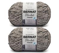 Bernat Blanket Tweeds Dove Tweed Yarn - 2 Pack of 10.5oz/300g - Polyester - #6 Super Bulky - 220 Yards - Knitting & Crochet