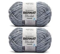 Bernat Blanket Tweeds Sea Tweed Yarn - 2 Pack of 10.5oz/300g - Polyester - #6 Super Bulky - 220 Yards - Knitting, Crocheting, Crafts & Amigurumi