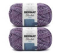 Bernat Blanket Twist Grape Kiss Yarn - 2 Pack of 300g/10.5oz - Polyester - 6 Super Bulky - 220 Yards - Knitting/Crochet