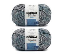 Bernat Blanket Twist High Tide Yarn - 2 Pack of 300g/10.5oz - Polyester - 6 Super Bulky - 220 Yards - Knitting/Crochet