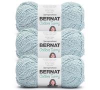 Bernat Cotton Terry Chambray Yarn - 3 Pack of 120 g / 4.2 oz - 47% Cotton 32% Acrylic 21% Nylon - #4 Worsted (Medium) - 209m /229Yards - for Knitting, Crochet and Amigurumi