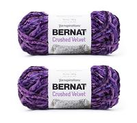 Bernat Crushed Velvet Potent Purple Yarn - 2 Pack of 300g/10.5oz - Polyester - 5 Bulky - 315 Yards - Knitting/Crochet