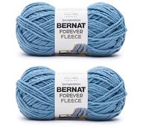 Bernat Forever Fleece Ball Point Blue Yarn - 2 Pack of 280g/9.9oz - Polyester - 6 Super Bulky - 194 Yards - Knitting, Crocheting & Crafts