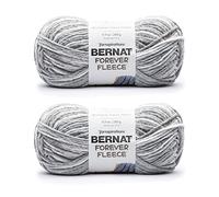 Bernat Forever Fleece Jasmine Yarn - 2 Pack of 280g/9.9oz - Polyester - 6 Super Bulky - 194 Yards - Knitting, Crocheting & Crafts
