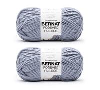 Bernat Forever Fleece Juniper Yarn - 2 Pack of 280g/9.9oz - Polyester - 6 Super Bulky - 194 Yards - Knitting/Crochet