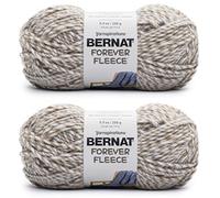 Bernat Forever Fleece Natural Yarn - 2 Pack of 280g/9.9oz - Polyester - 6 Super Bulky - 194 Yards - Knitting, Crocheting & Crafts