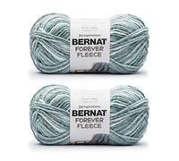 Bernat Forever Fleece Peppermint Yarn - 2 Pack of 280g/9.9oz - Polyester - 6 Super Bulky - 194 Yards - Knitting/Crochet