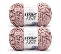 Bernat Forever Fleece Rose Hip Yarn - 2 Pack of 280g/9.9oz - Polyester - 6 Super Bulky - 194 Yards - Knitting, Crocheting & Crafts
