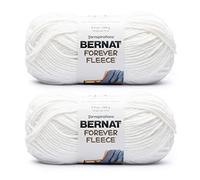 Bernat Forever Fleece White Noise Yarn - 2 Pack of 280g/9.9oz - Polyester - 6 Super Bulky - 194 Yards - Knitting, Crocheting & Crafts