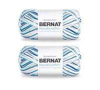 Bernat Handicrafter Cotton Big Ball Anchors Away Yarn - 2 Pack of 340g/12oz - Cotton - 4 Medium (Worsted) - 608 Yards - Knitting, Crocheting & Crafts