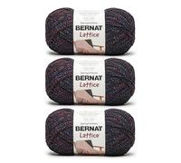 Bernat Lattice - 3 Pack of 389 Yards/7.8 oz Blacklight 54% Polyester 28% Acrylic 18% Nylon Yarn