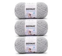 Bernat PIPSQUEAK SB Elephant Gray Yarn - 3 Pack of 100g/3.5 oz - 100% Polyester - #5 Bulky - 101 Yards - Knitting/Crochet