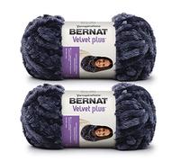 Bernat Plus 2 Pack of 300g/10.5oz-Polyester-6 Super Bulky-Knitting/Crochet Yarn, Indigo Velvet