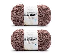 Bernat Sheepy Brown Bear Yarn - 2 Pack of 250g/8.8oz - Nylon - 6 Super Bulky - 149 Yards - Knitting/Crochet