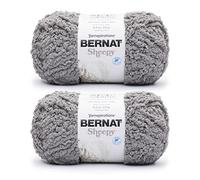 Bernat Sheepy Vapor Gray Yarn - 2 Pack of 250g/8.8oz - Nylon - 6 Super Bulky - Knitting/Crochet